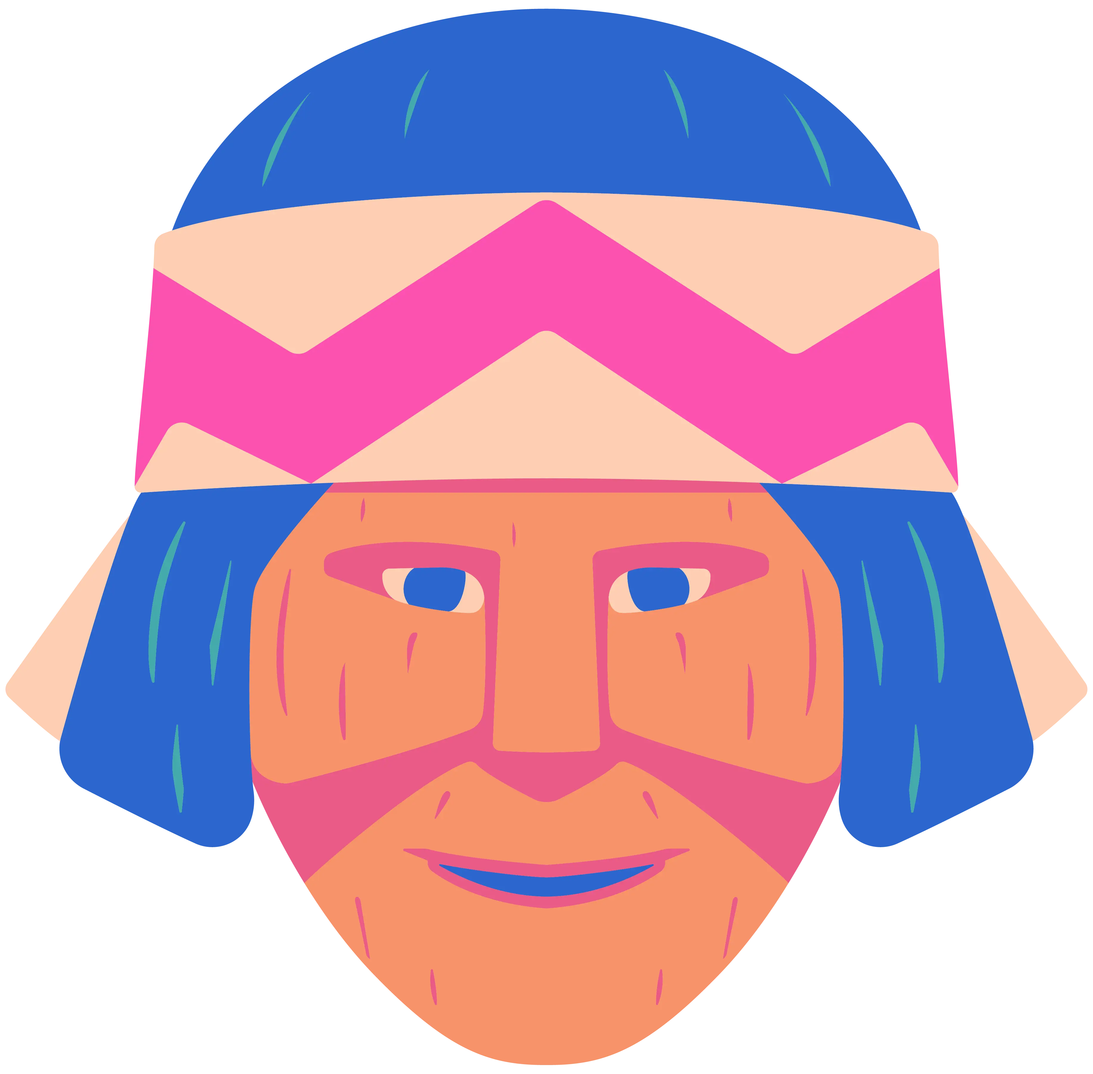 Ícono de persona artesana con banda tradicional.